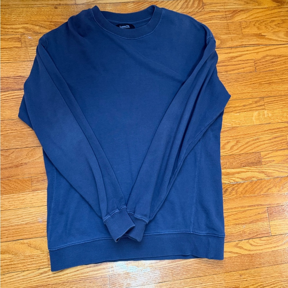 Junior girls Deep Blue Crewneck Sweater